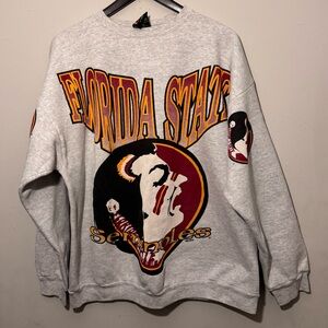 Vintage Florida State Seminoles Gray Sweatshirt - USA Made - Size XL